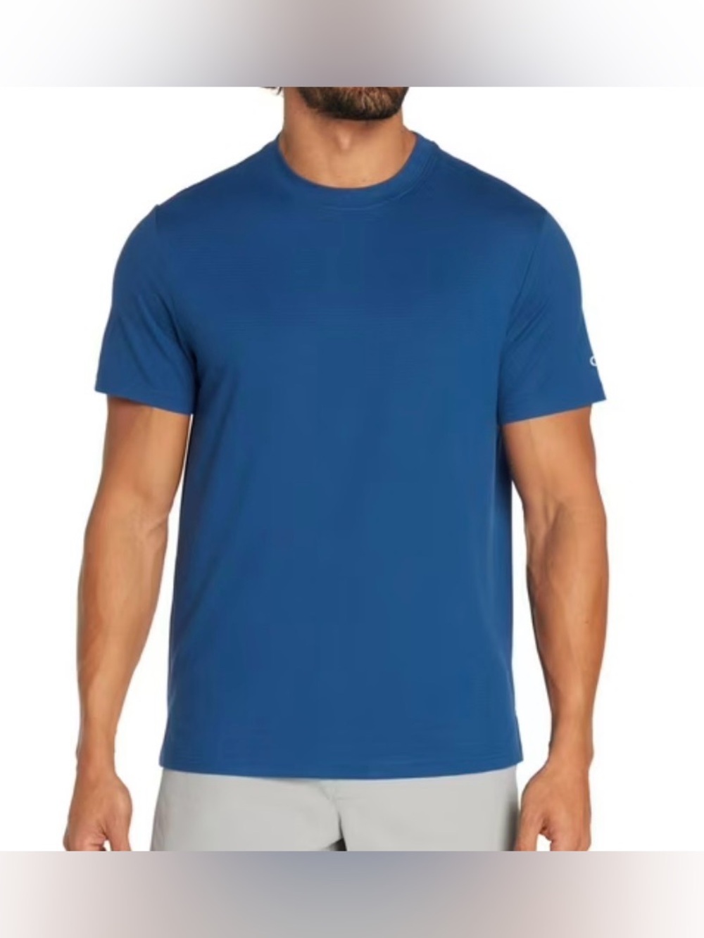 GapFit Men's Short Sleeve Blue Performance Tee Shirt, Medium - Brand New